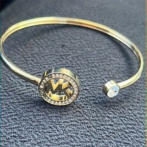Michael Kors flex fit crystal open adjustable bracelet